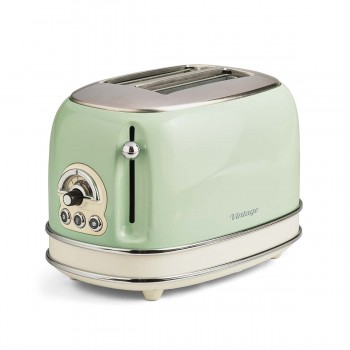 Torradeira Elétrica Ariete 155 Vintage Verde p/ 2 Fatias 127V 6 Níveis de Tostagem 750W - 00C01551EARBR