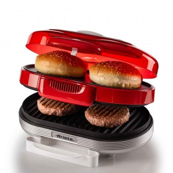 Burger Grill Elétrico Retrô Ariete 205 Party Time Vermelho 1200W - 127V 00C020509ARBR 