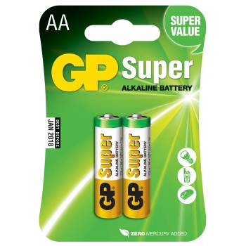 Pilha Super Alcalina AA em Blister de 2pcs - 15A-C2 - GP Batteries