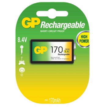 Bateria Recarregável 8.4V Nimh 170 - GP17R8H-C1 - GP Batteries