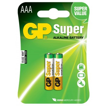 Pilha Super Alcalina AAA em Blister de 2pcs - 24A-C2 - GP Batteries