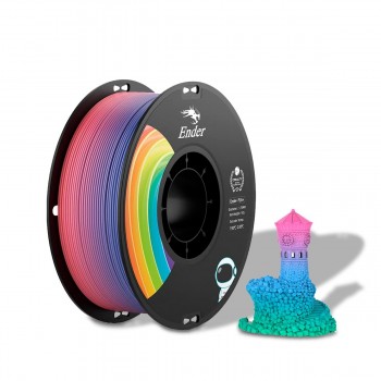 Filamento Ender PLA+ Creality para Impressora 3D Rainbow 3301010314
