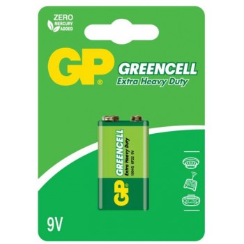 Bateria Greencell Zinco Carvão 9V – 1604G-C1 - GP Batteries