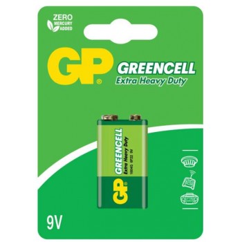 Bateria Greencell Zinco Carvão 9V – 1604G-C1 - GP Batteries