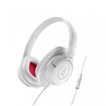 Fone de ouvido Audio-Technica SonicFuel sobre-auriculares para Smartphones com microfone e controle - ATH-AX1iSWH
