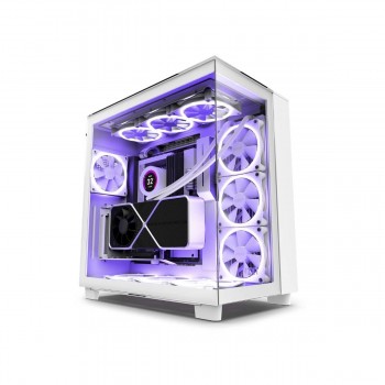 Gabinete Gamer NZXT H9 Elite Mid Tower CM-H91EW-01 Superior, Lateral e Frontal Vidro Branco (Fosco)