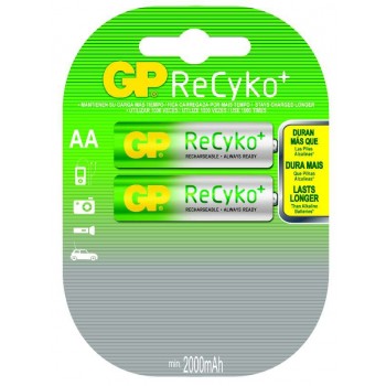 Pilha Recarregável ReCyko AA em Blister de 2pcs  – 2000mAh - 210AAHCB-C2 - GP Batteries