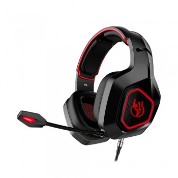 Headset Gamer Kross Dekmos USB Preto e Vermelho KE-HS155