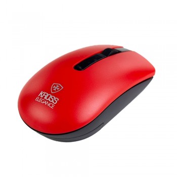 Mouse sem Fio Kross Recarregável USB 1.600 DPI Vermelho KE-M315