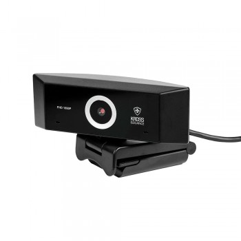 Webcam Kross Full HD 1080P Foco Pré-fixado com tripé ajustável KE-WBM1080P