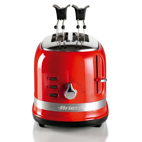 Torradeira Elétrica Ariete 149 Moderna Vermelha p/ 2 Fatias, 6 Níveis de Tostagem, 750W 220V 00C014900ARBR 