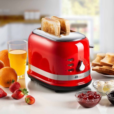 Torradeira Elétrica Ariete 149 Moderna Vermelha p/ 2 Fatias, 6 Níveis de Tostagem, 750W 220V 00C014900ARBR 