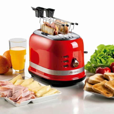 Torradeira Elétrica Ariete 149 Moderna Vermelha p/ 2 Fatias, 6 Níveis de Tostagem, 750W 220V 00C014900ARBR 