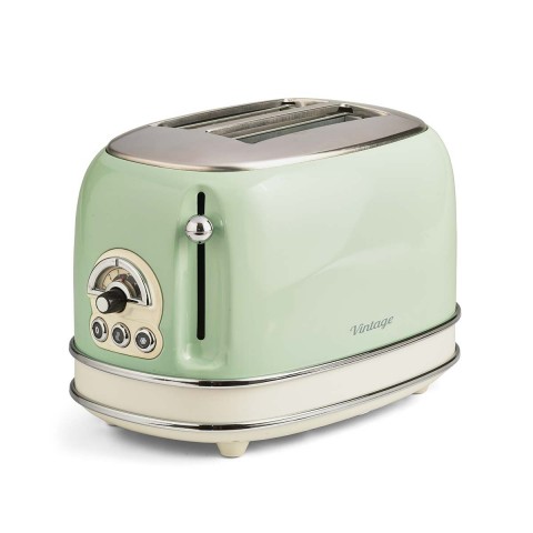 Torradeira Elétrica Ariete 155 Vintage Verde p/ 2 Fatias 127V 6 Níveis de Tostagem 750W - 00C01551EARBR