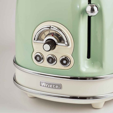 Torradeira Elétrica Ariete 155 Vintage Verde p/ 2 Fatias 127V 6 Níveis de Tostagem 750W - 00C01551EARBR