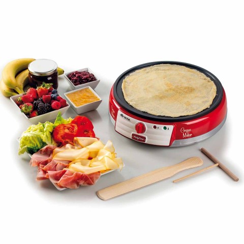 Máquina de Crepe Retrô Ariete 202 Party Time Vermelha 1000W 220V 00C020200ARBR