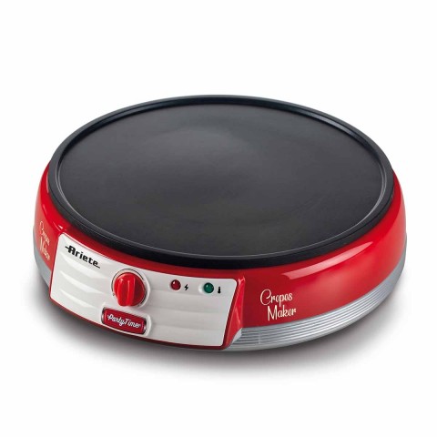 Máquina de Crepe Retrô Ariete 202 Party Time Vermelha 1000W 127V 00C020209ARBR 