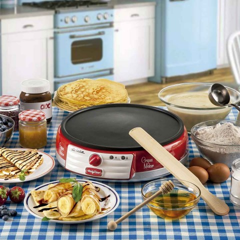Máquina de Crepe Retrô Ariete 202 Party Time Vermelha 1000W 127V 00C020209ARBR 
