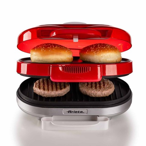 Burger Grill Elétrico Retrô Ariete 205 Party Time Vermelho 1200W - 127V 00C020509ARBR 