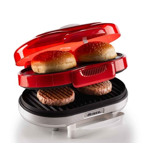 Burger Grill Elétrico Retrô Ariete 205 Party Time Vermelho 1200W - 127V 00C020509ARBR 