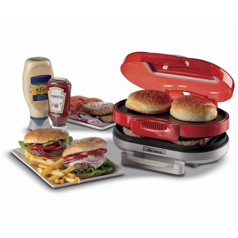 Burger Grill Elétrico Retrô Ariete 205 Party Time Vermelho 1200W - 127V 00C020509ARBR 