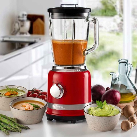 Liquidificador Ariete 585 Moderna Vermelho, Copo de Vidro 1,5L – 1000W 220V 00C058500ARBR