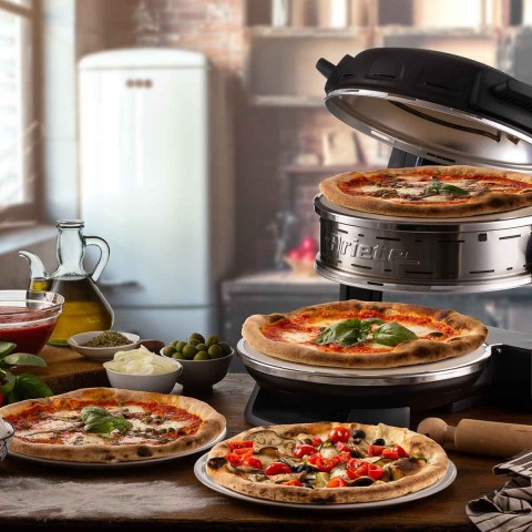 Forno de Pizza Elétrico Duplo Ariete 927 Preto 400ºC 2100WW 220V 00C092701ARBR