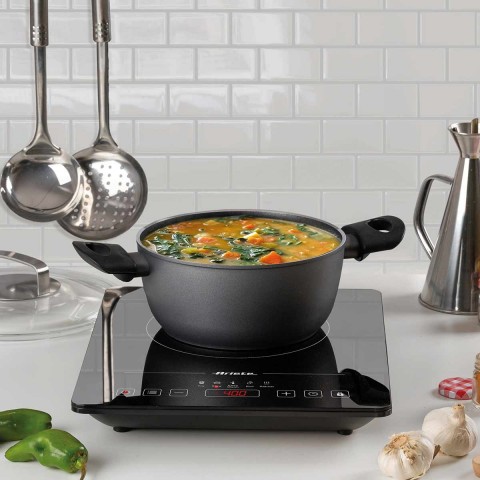 Cooktop de Indução Portátil Ariete 1997 Vitrocerâmico 1 boca Touch 2000W 220V 00C199700ARBR