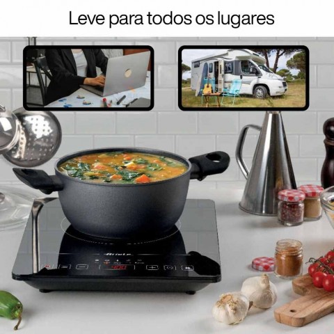 Cooktop de Indução Portátil Ariete 1997 Vitrocerâmico 1 boca Touch 2000W 220V 00C199700ARBR
