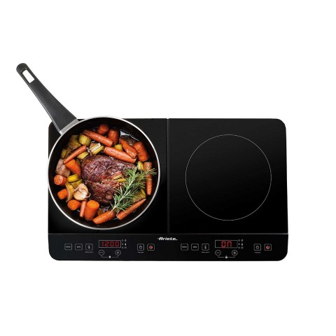 Cooktop de Indução Portátil Ariete 1998 Vitrocerâmico 2 Bocas Touch Screen Preto 127V - 00C199809ARBR