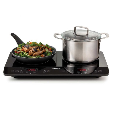 Cooktop de Indução Portátil Ariete 1998 Vitrocerâmico 2 Bocas Touch Screen Preto 127V - 00C199809ARBR