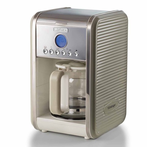 Cafeteira Ariete 1342 Vintage Bege, 4 a 12 Xícaras, Programável, Com Filtro, 900W - 127V 00M13420DARBR