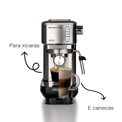 Máquina de Café Espresso Manual Ariete 1380 Jade Metal 19bar Compacta 127V - 00M138019ARBR