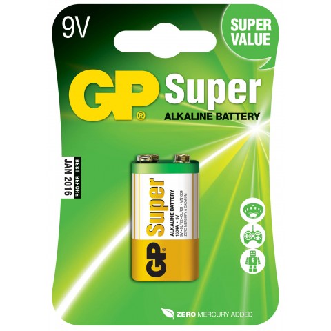 Bateria Super Alcalina 9V - 1604A-C1- GP Batteries