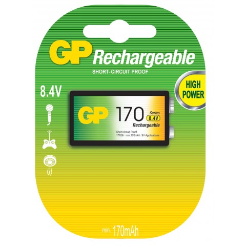 Bateria Recarregável 8.4V Nimh 170 - GP17R8H-C1 - GP Batteries