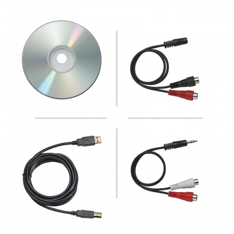 Toca-Discos Profissional Audio-Technica LP120 Direct-Drive USB com Sistema de conversão de LP para áudio digital - AT-LP120-USB