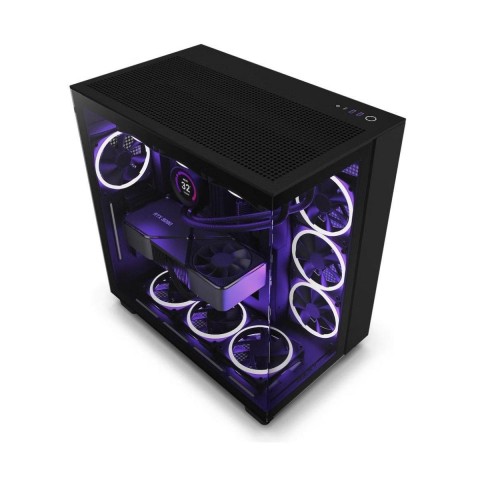 Gabinete Gamer NZXT H9 Flow Mid Tower CM-H91FB-01 Lateral e Frontal Vidro Preto (Fosco)