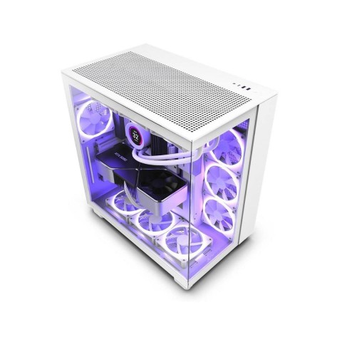 Gabinete Gamer NZXT H9 Flow Mid Tower CM-H91FW-01 Lateral e Frontal Vidro Branco (Fosco)