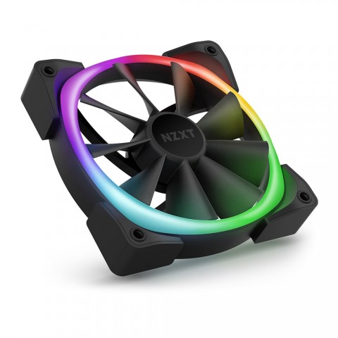 Kit com 2 Coolers com Controlador NZXT Aer RGB 2 140mm Preto HF-2814C-DB