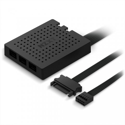Kit com 2 Coolers com Controlador NZXT Aer RGB 2 140mm Preto HF-2814C-DB