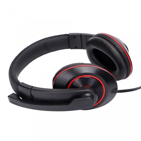 Headset Gamer Kross Khareus P2 Preto e Vermelho KE-HS098