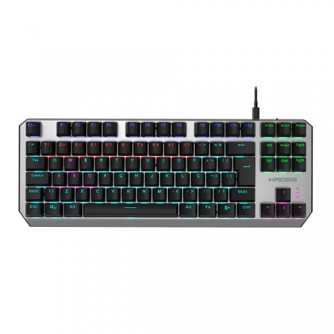 Teclado com Fio Gamer Kross Randgrid TKL Rainbow USB Mecânico KE-KG125