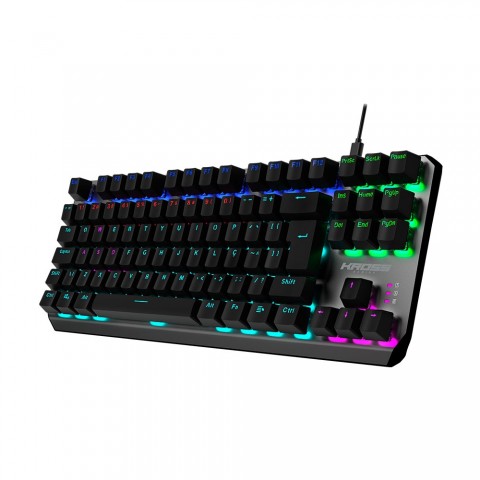 Teclado com Fio Gamer Kross Randgrid TKL Rainbow USB Mecânico KE-KG125