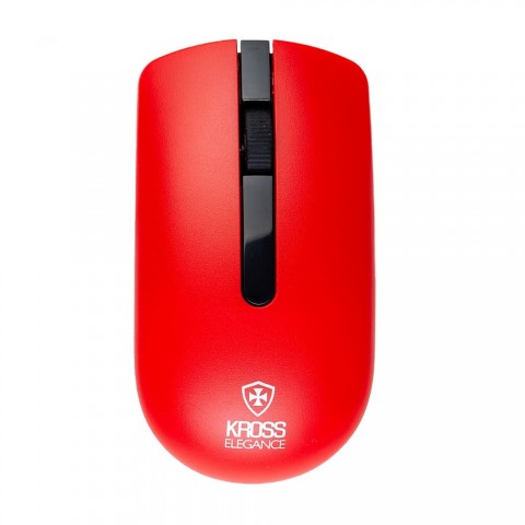 Mouse sem Fio Kross Recarregável USB 1.600 DPI Vermelho KE-M315