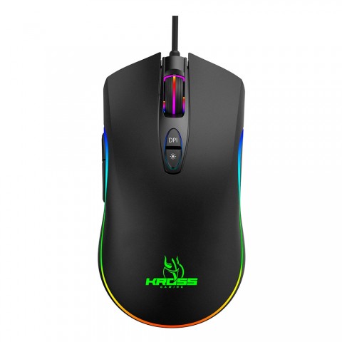 Mouse Gamer com Fio Kross Gungnir USB 4.800 DPI Preto KE-MG125