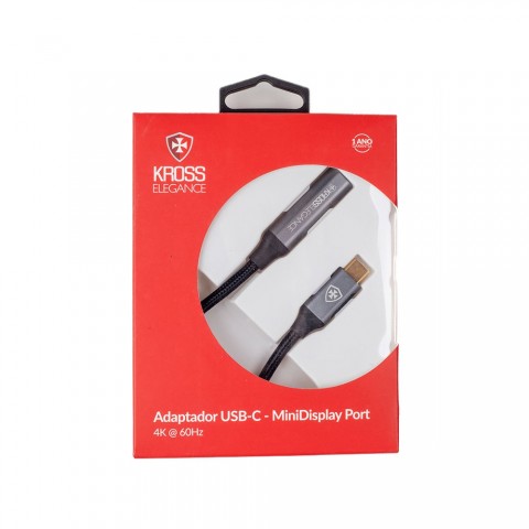 Adaptador Kross USB-C para MINI DisplayPort 4K@60Hz KE-UC0108