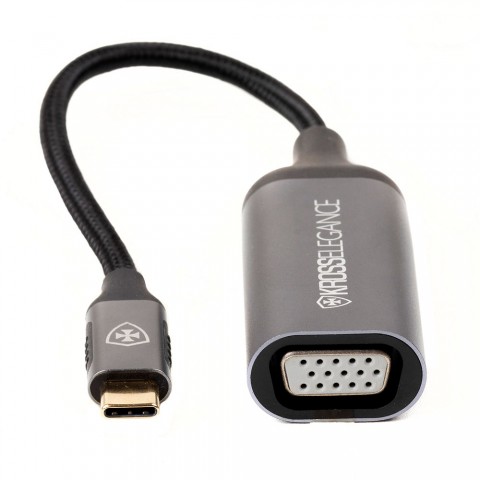 Adaptador Kross USB-C para VGA 1080P KE-UC0110