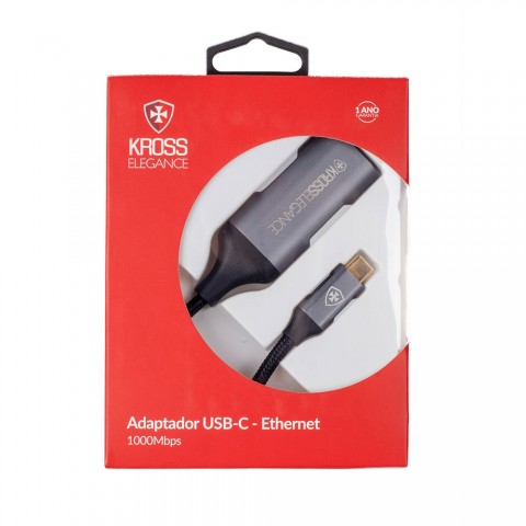 Adaptador Kross USB-C para LAN RJ45 Gigabit Ethernet KE-UC0111