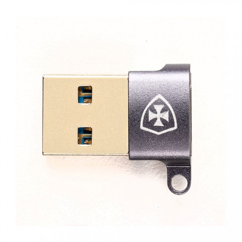 Adaptador Kross USB-A Macho para USB-C Fêmea OTG - Tipo Chaveiro KE-UC0112