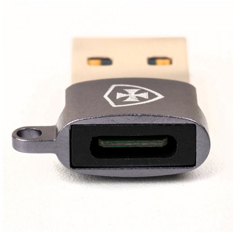 Adaptador Kross USB-A Macho para USB-C Fêmea OTG - Tipo Chaveiro KE-UC0112